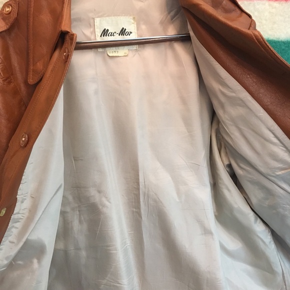 EUC 46 Chest Mac Mor Tan Leather leather coat - Picture 4 of 9